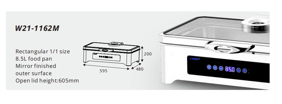 Sunnex Dry Heat wasserloser Buffet-Chafer