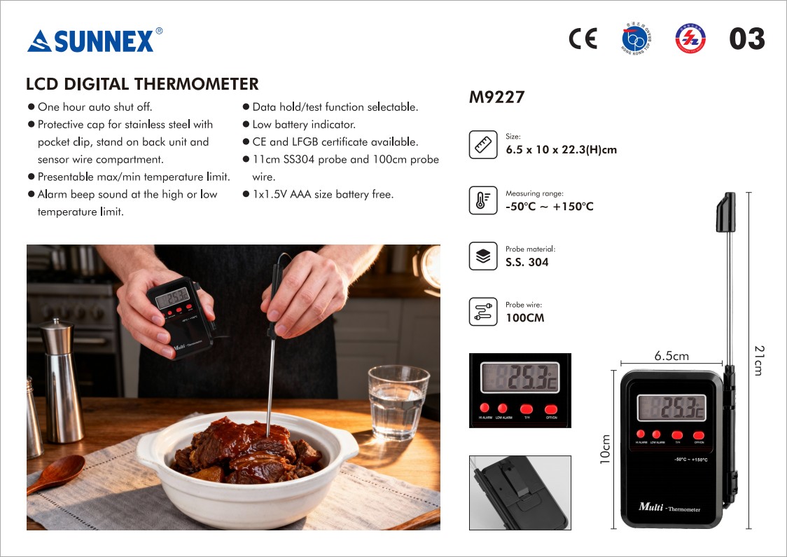 SUNNEX LCD-Digitalthermometer
