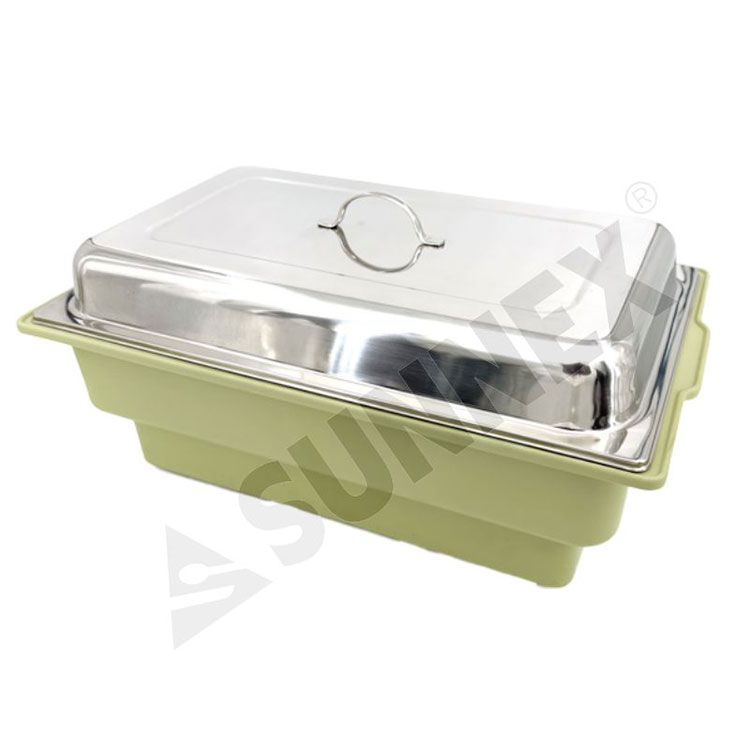 Ecocater -Serie Green Electric Chafer mit unterschiedlichen Abdeckungen