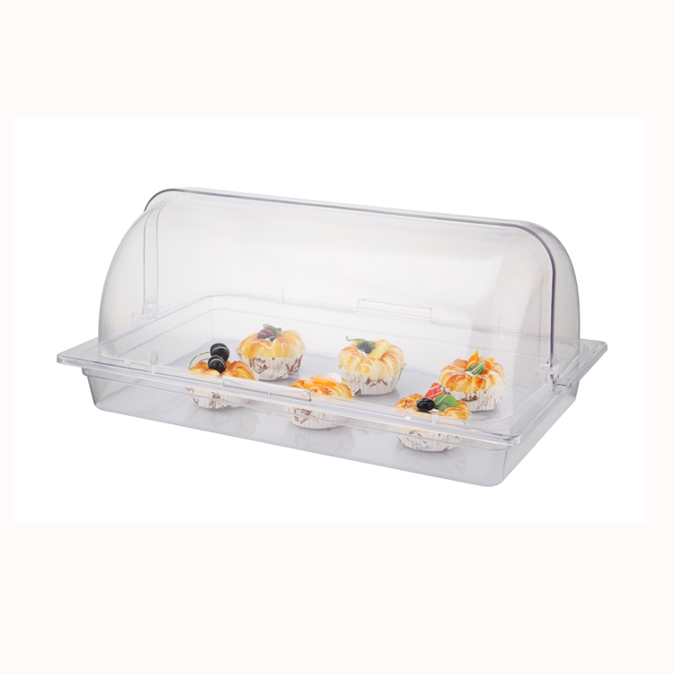 Beispiel-Display-Tray-Kit mit Roll-Top-Abdeckung