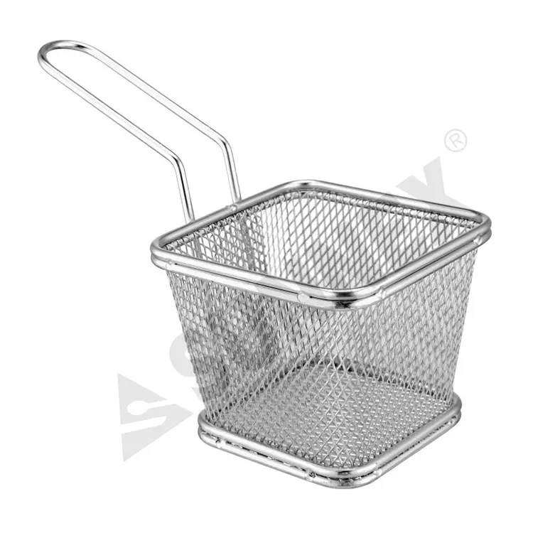 Edelstahl konischem Quadratdraht -Präsentationskorb